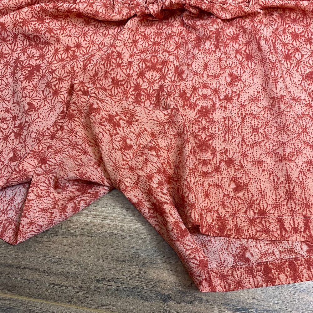 PrAna Pattern Pull on Shorts Women's XL Color Coral - Picture 4 of 6